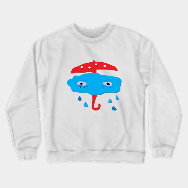 Mushroom umbrella for shiny rainy days Crewneck Sweatshirt by jumitu404